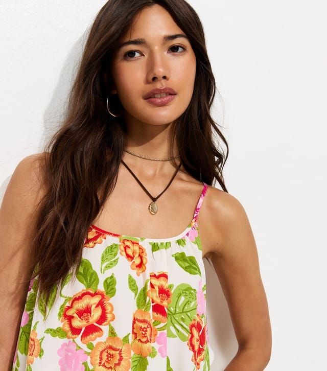 New Look Women's Cream Floral Print Maxi Smock Dress New Look - 2