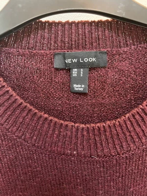 New Look New look burgandy knitted jumper size s
