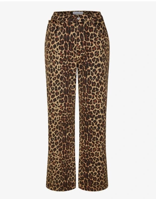 Never Fully Dressed Leopard Print Jeans Size 8