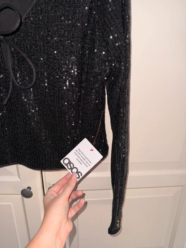 ASOS Black sequin top