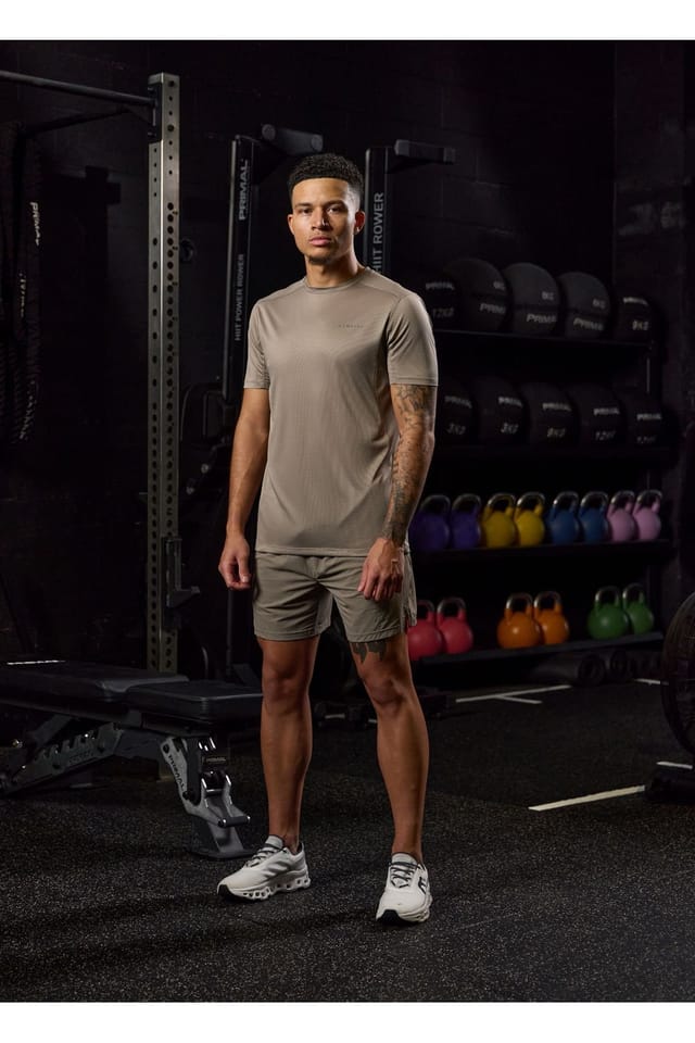 Gym King GYM KING Men's Energise Short Truffle in Grey - 3