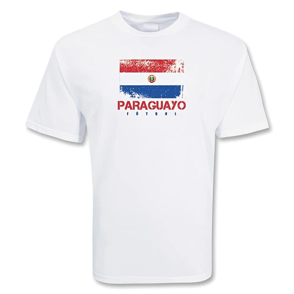 Paraguay Paraguay Men's Futbol o Pride T-Shirt in White