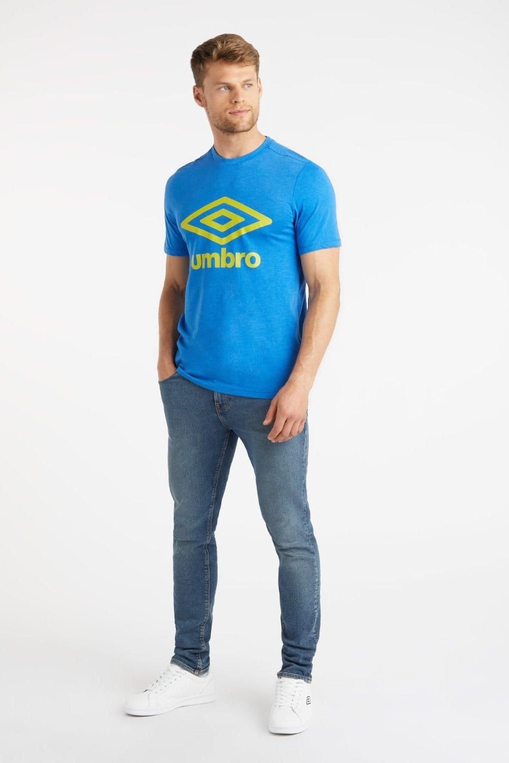 Umbro Umbro Men's Large Logo Blue T-Shirt - 4