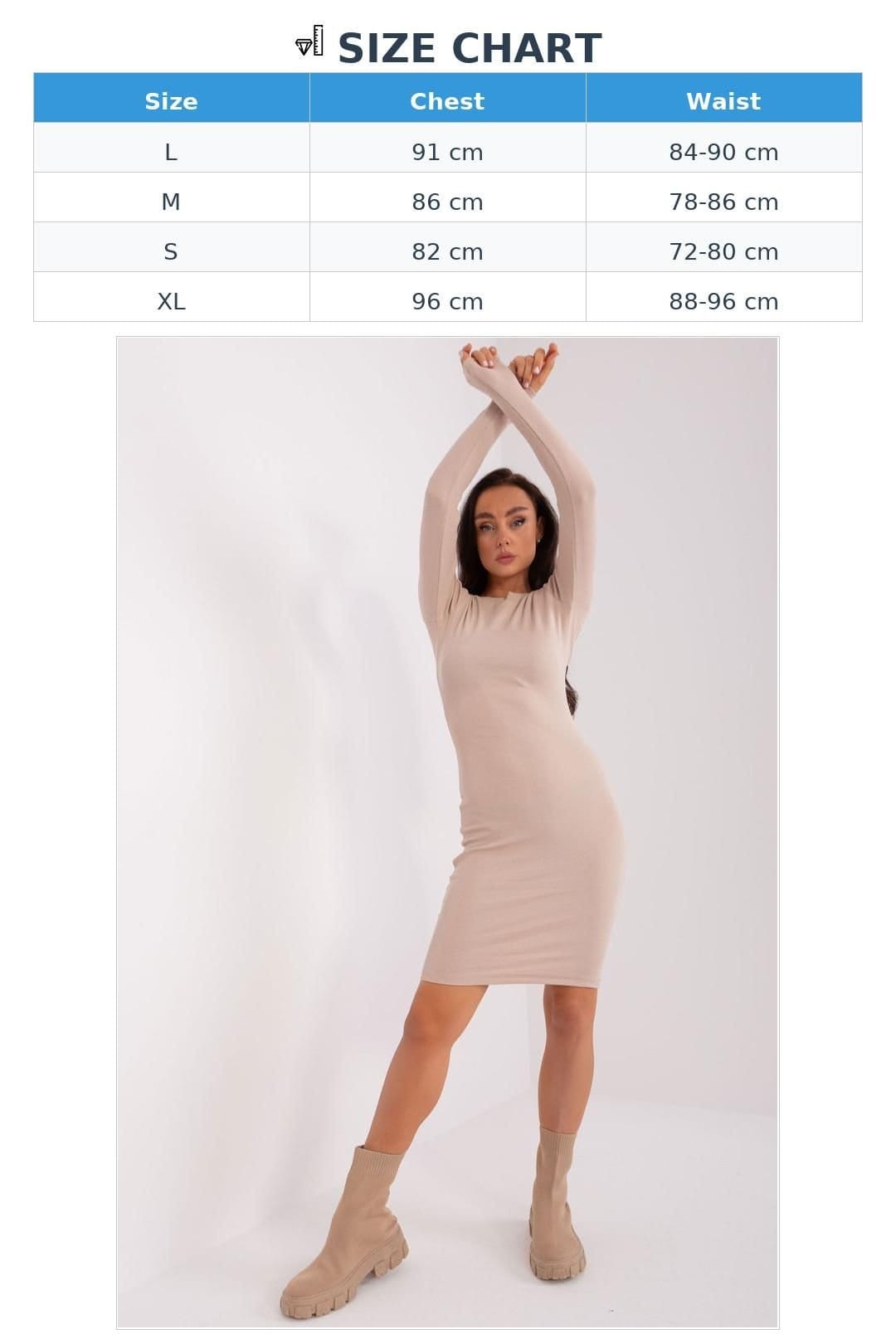 Love Lace Love Lace Women's Pencil Cut Long Sleeve Round Neck Dress Style 185358 in Beige - 4