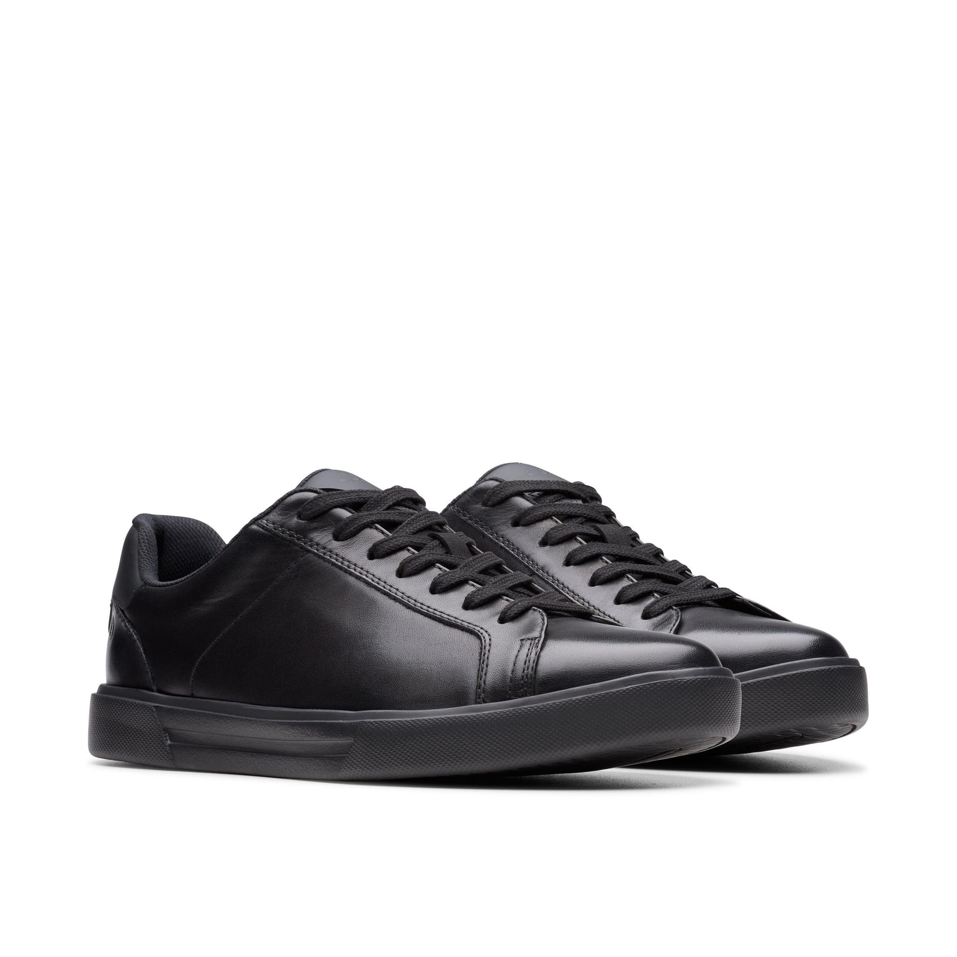 Clarks Clarks Men's Romsey Lace Black Leather Trainers, Lace Up - 4