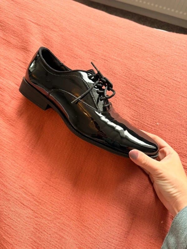 ASOS ASOS Design Black Patent Lace Up Shoes Size 7