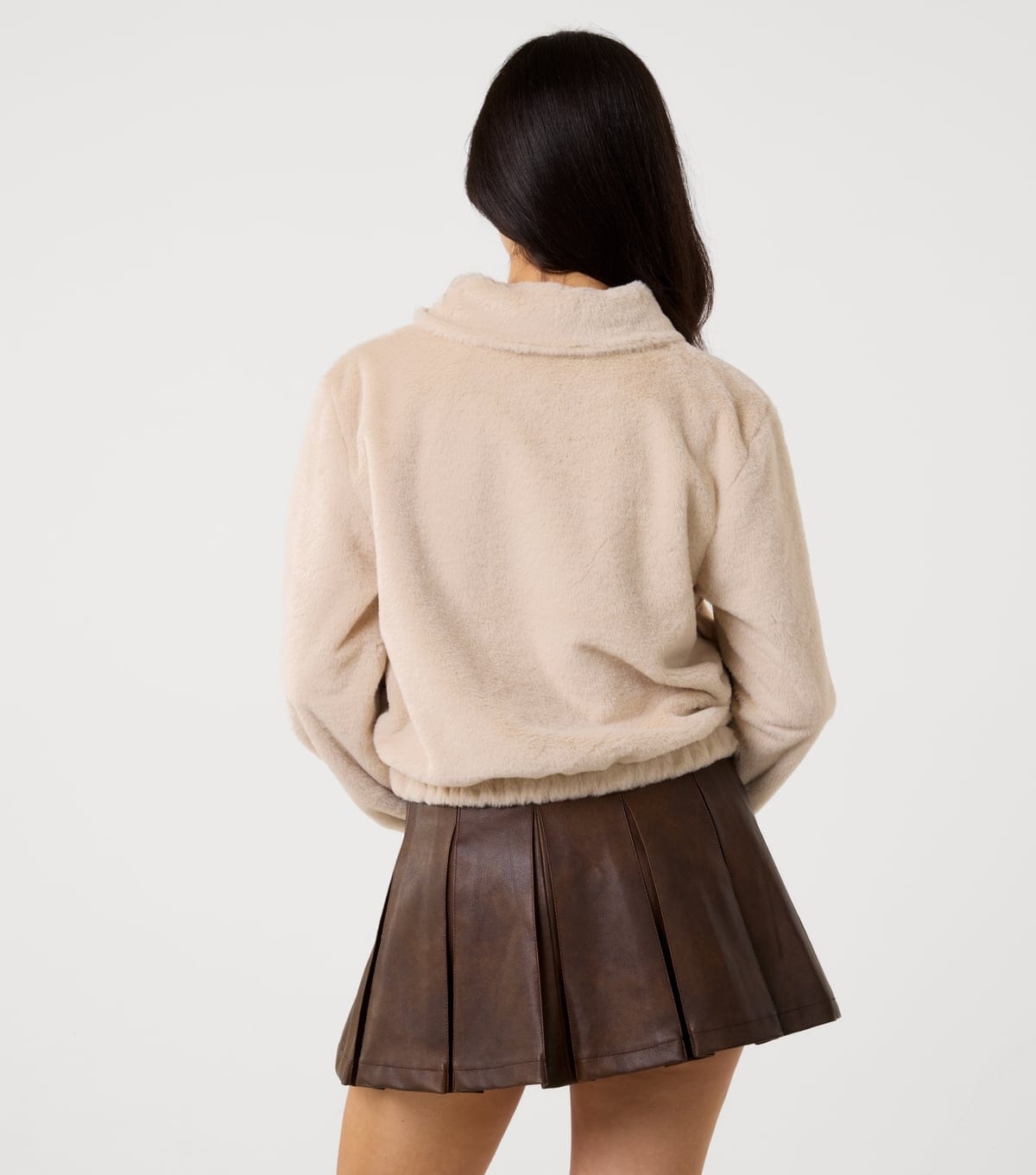 Pink Vanilla Women's Stone Fluffy Zip Up Jacket Pink Vanilla New Look - 4