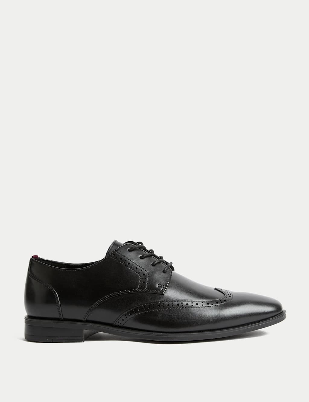Marks & Spencer M&S Black Leather Brogue Shoes