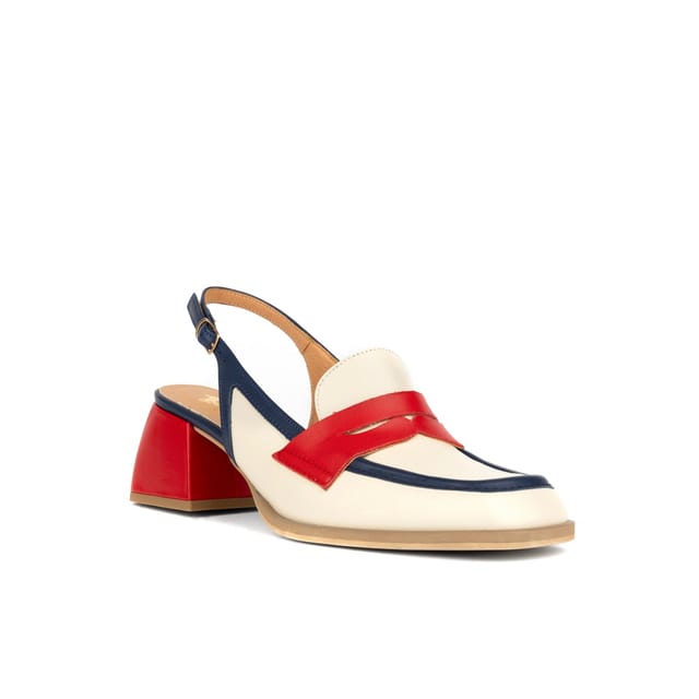 Embassy London Embassy London Women's Diana - Cream & Red & Blue - 3