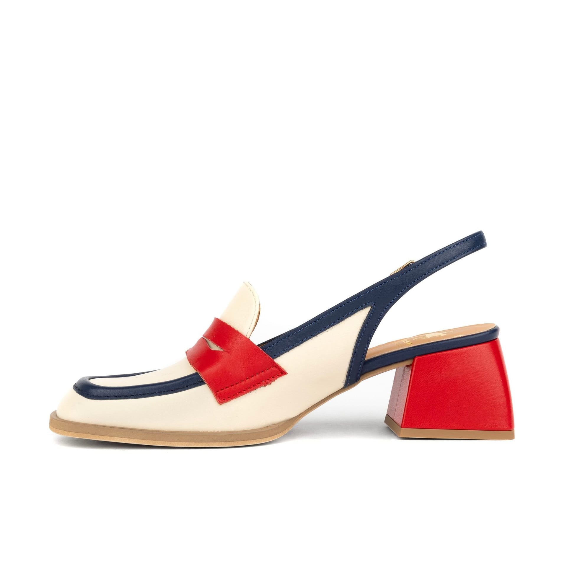 Embassy London Embassy London Women's Diana - Cream & Red & Blue - 4