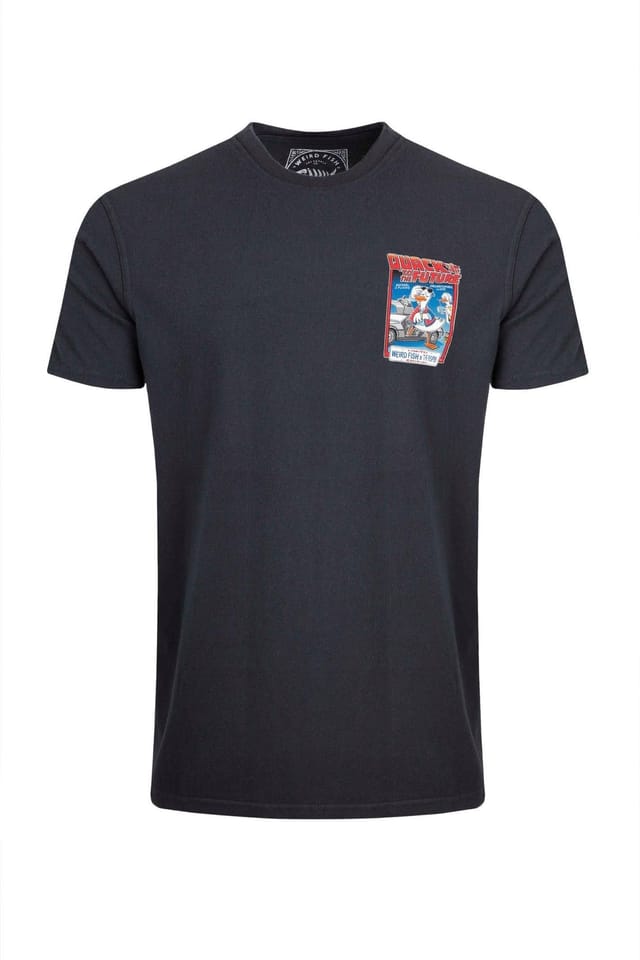 Weird Fish Weird Fish Men's Quack to the Future RSPB Collaboration Artist T-Shirt in Navy - 2