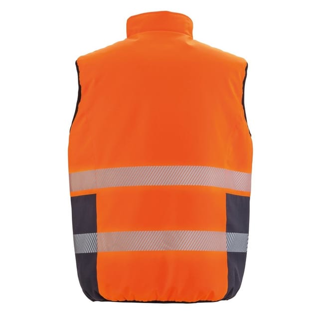 SAFE-GUARD by Result SAFE-GUARD by Result Men's Soft Touch Reversible Safety Gilet in Orange - 2