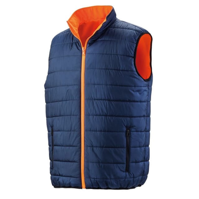 SAFE-GUARD by Result SAFE-GUARD by Result Men's Soft Touch Reversible Safety Gilet in Orange - 3