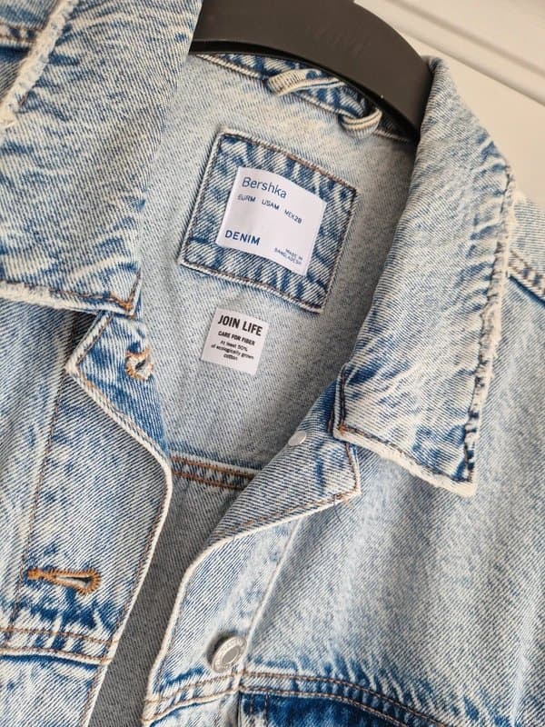 Bershka Bershka light blue distressed denim jacket