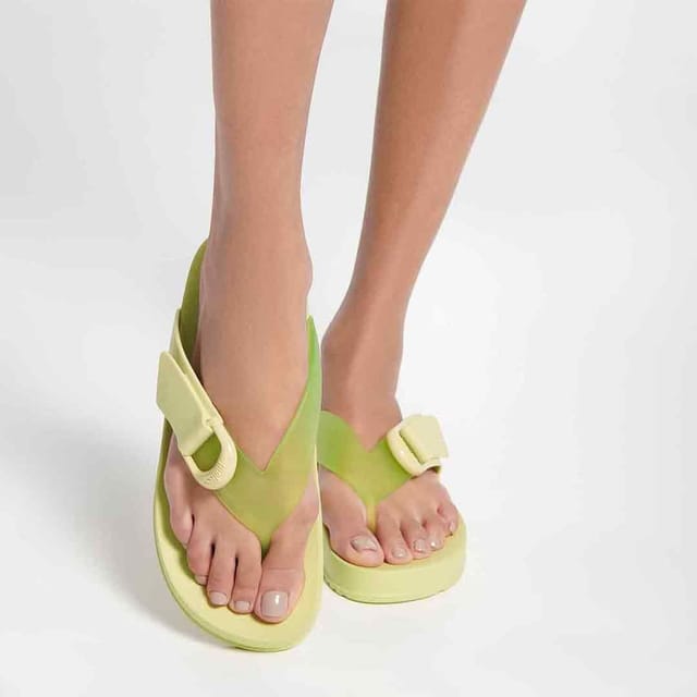 Melissa Shoes Melissa Shoes Women's Cozy Thong Sandals in Green - 2