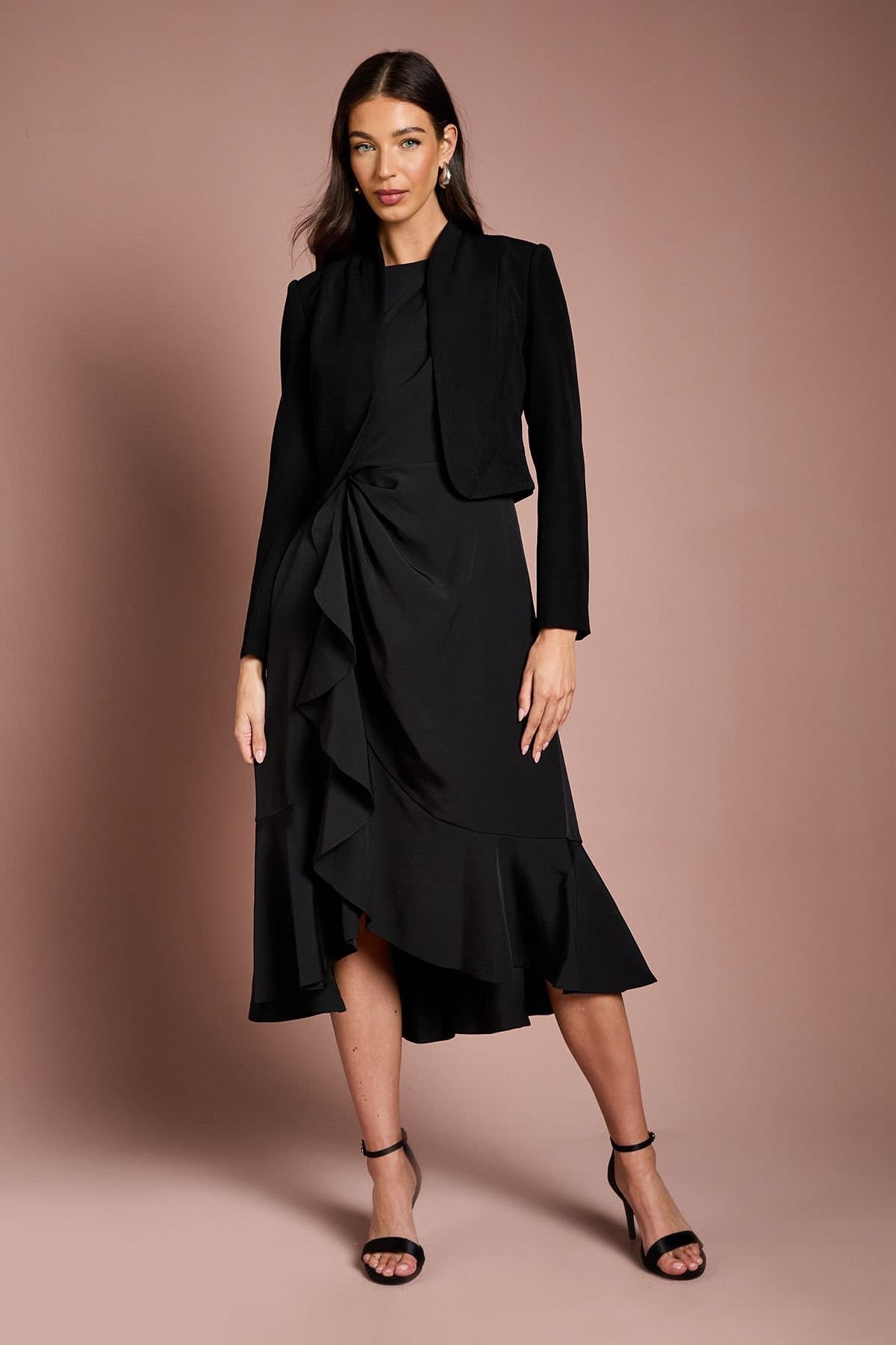 Coast Coast Women's Bow Back Long Sleeve Jacket in Black