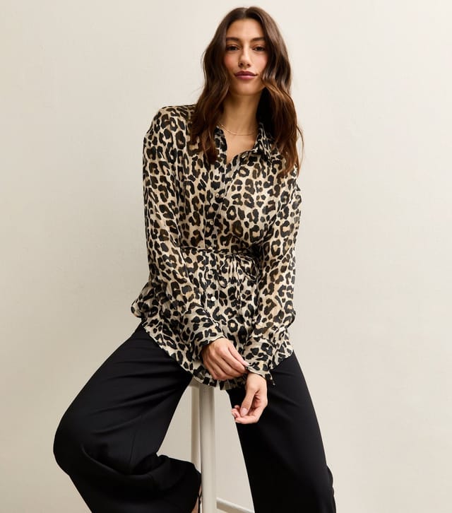 New Look Women's Tall Animal Print Belted Shirt New Look - 2