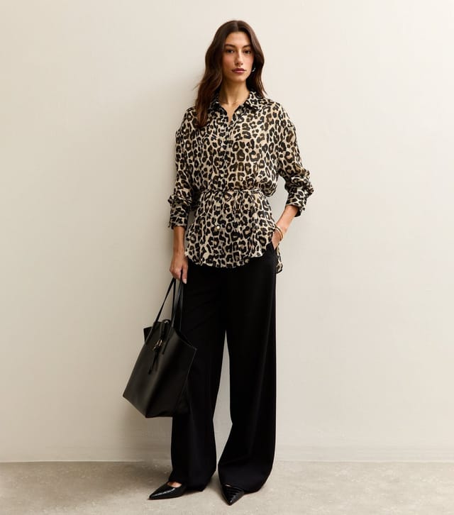 New Look Women's Tall Animal Print Belted Shirt New Look - 3