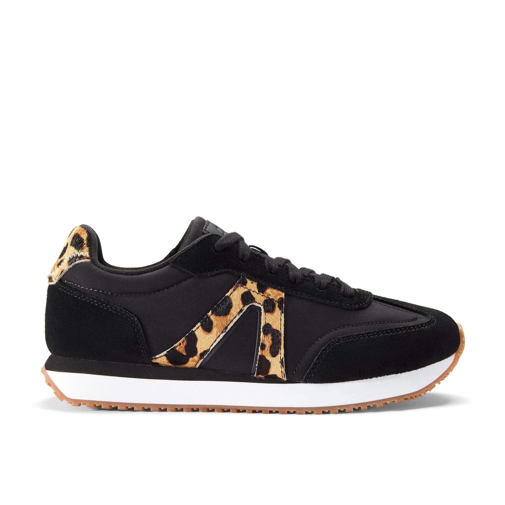 Clarks Clarks Women's Calo Run Leopard Print Combination Trainers in Black