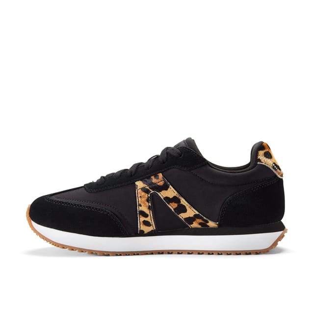 Clarks Clarks Women's Calo Run Leopard Print Combination Trainers in Black - 2