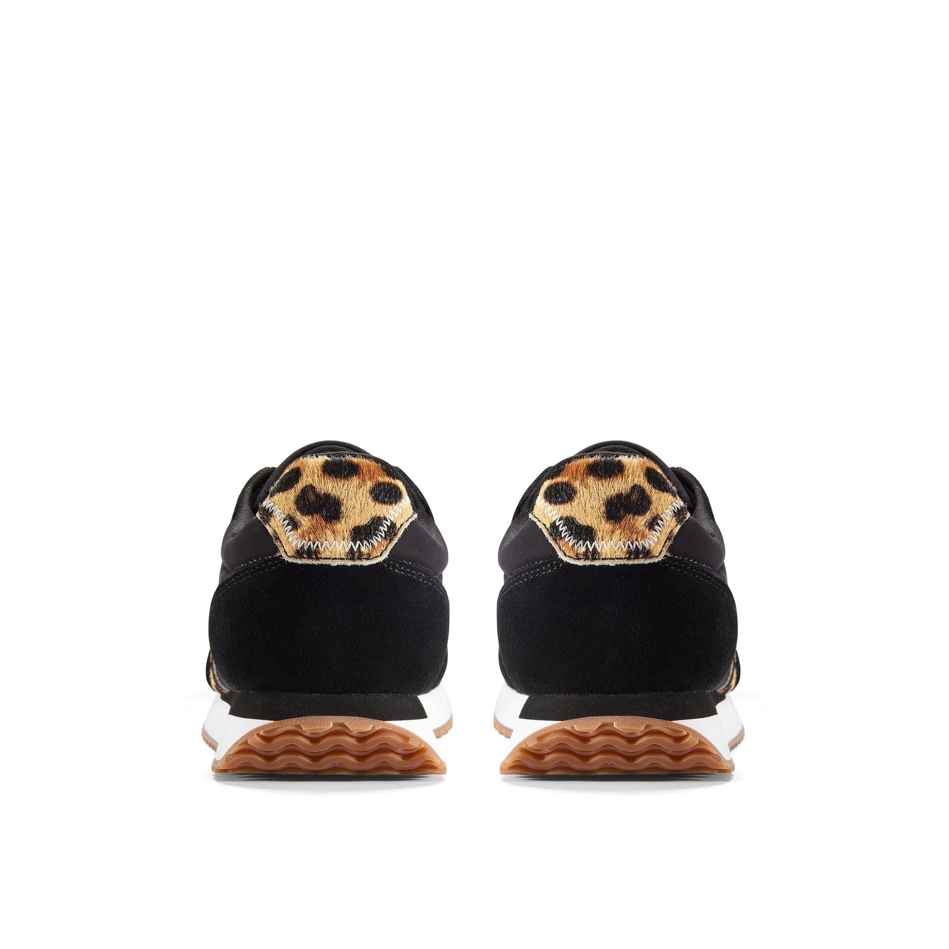 Clarks Clarks Women's Calo Run Leopard Print Combination Trainers in Black - 4