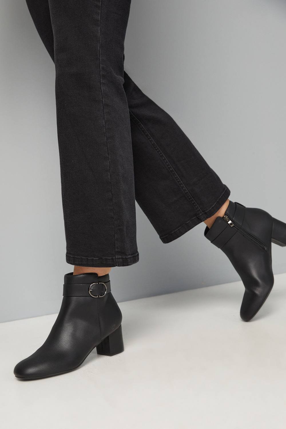 Good For the Sole Good For the Sole Women's : Wide Fit Mariya Buckle Detail Ankle Boots in Black - 4