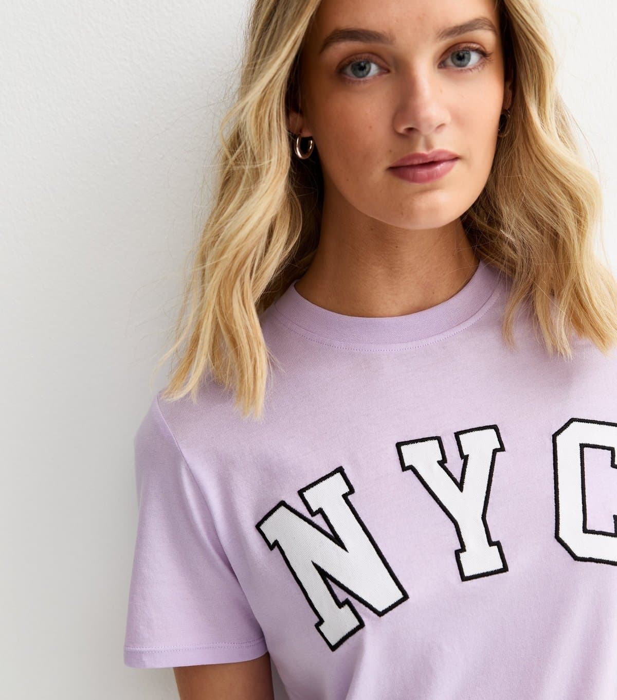 New Look Women's Lilac NYC Regular T-Shirt New Look