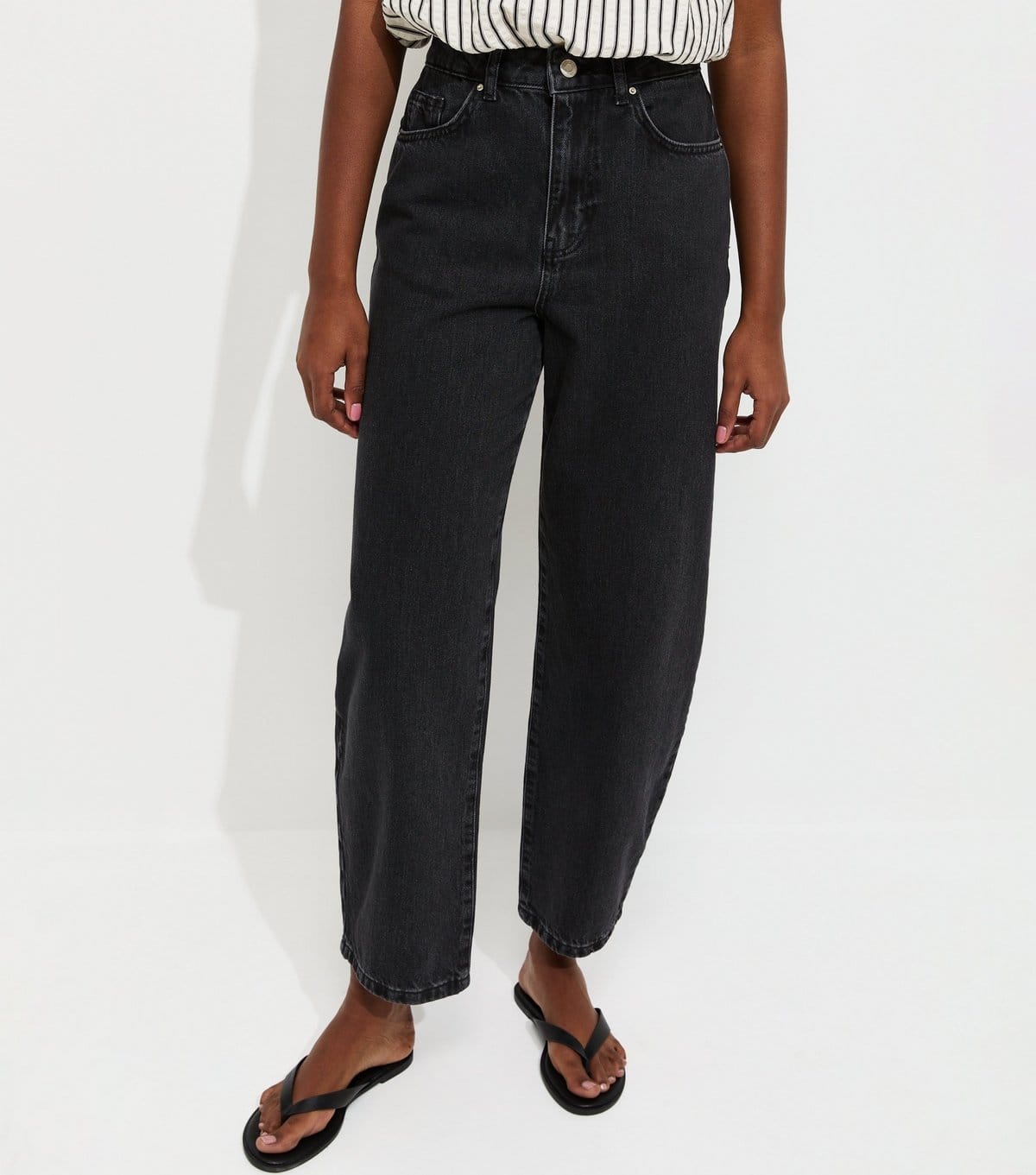 New Look Women's Black Barrel Leg Jeans New Look - 4