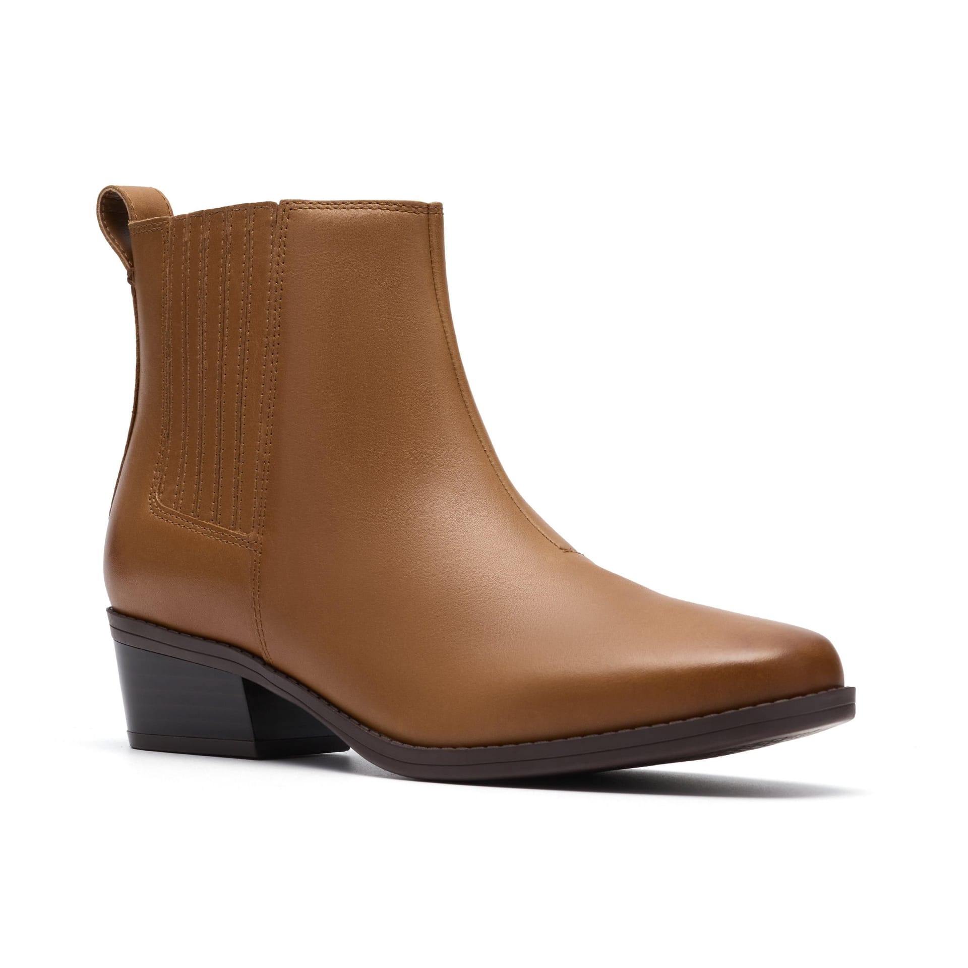 Clarks Clarks Women's Danyelle Skip Tan Leather Ankle Boots in Brown - 4