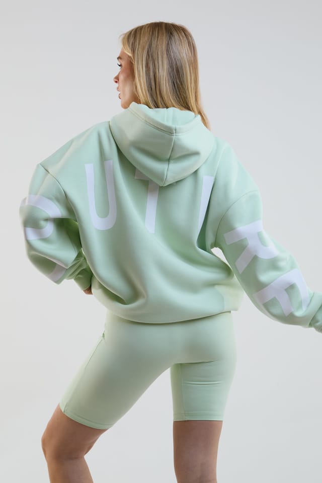 BCouture BCouture Women's Cycling Shorts, Hoodie & T-Shirt Set in Light Green - 2