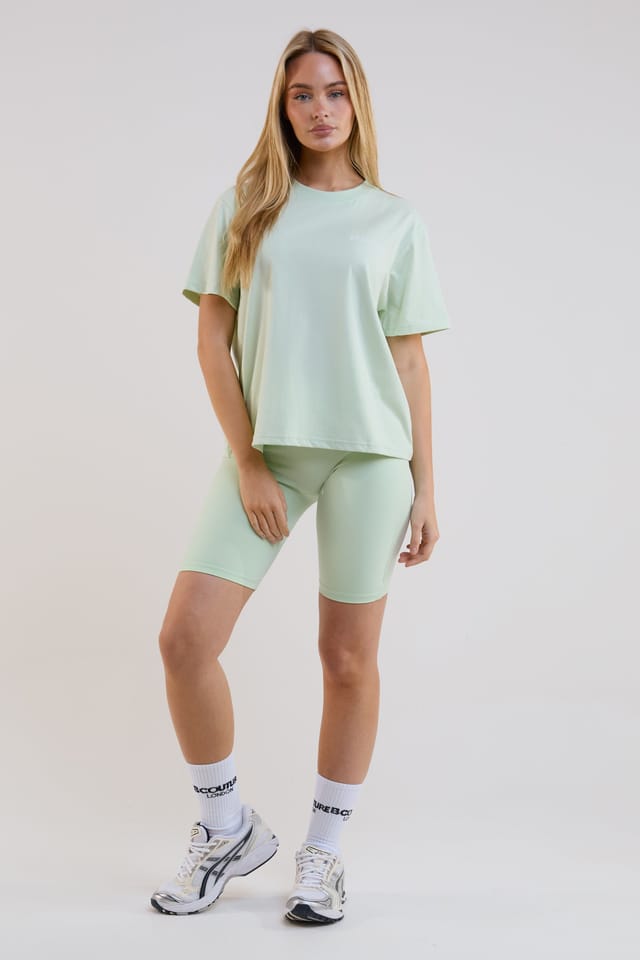 BCouture BCouture Women's Cycling Shorts, Hoodie & T-Shirt Set in Light Green - 3