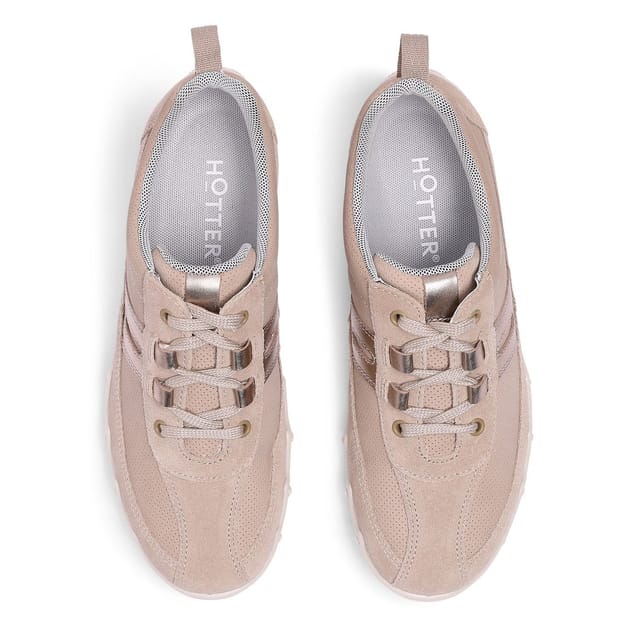 Hotter Hotter Women's Wide Fit 'Leanne II' Active Shoes in Medium Beige - 3