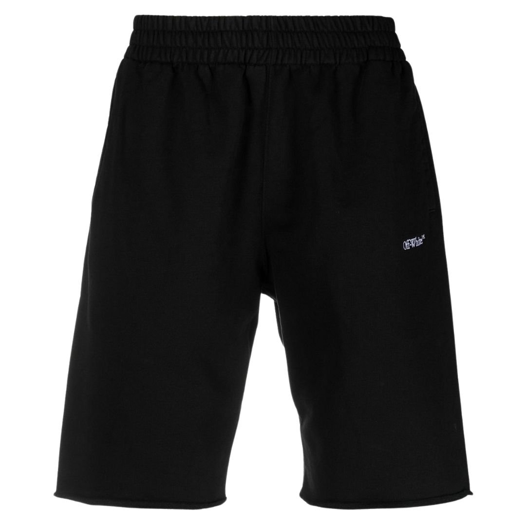 Off-White Off-White Men's Scribble Design Black Sweat Shorts - 2