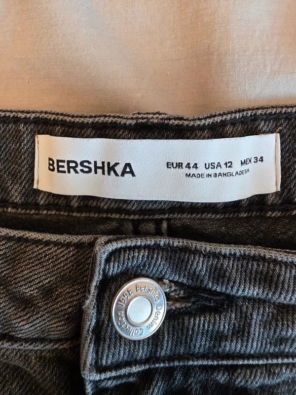 Bershka Black/Grey Baggy Jeans