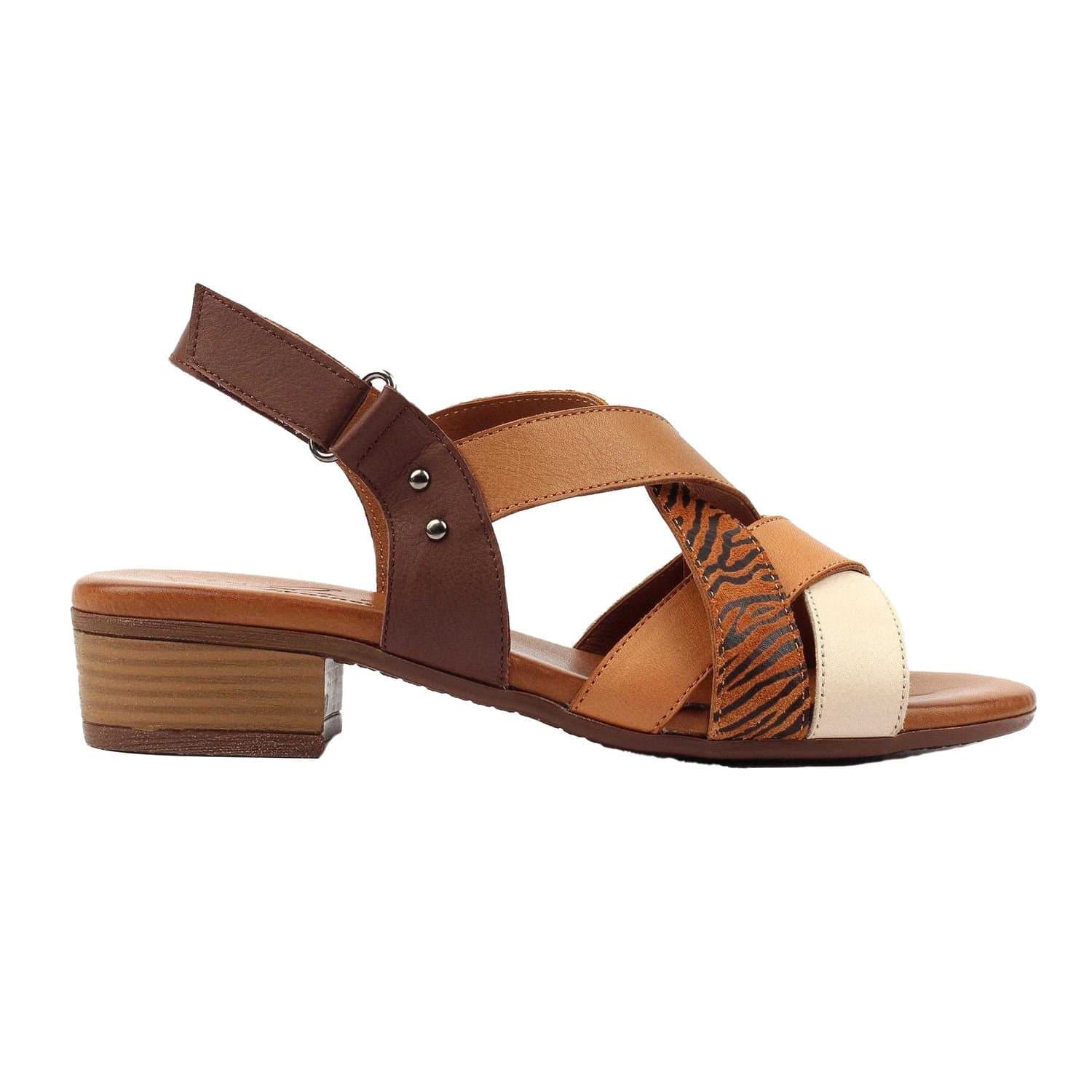 Lunar Lunar Women's Oprah Leather Sandals in Tan
