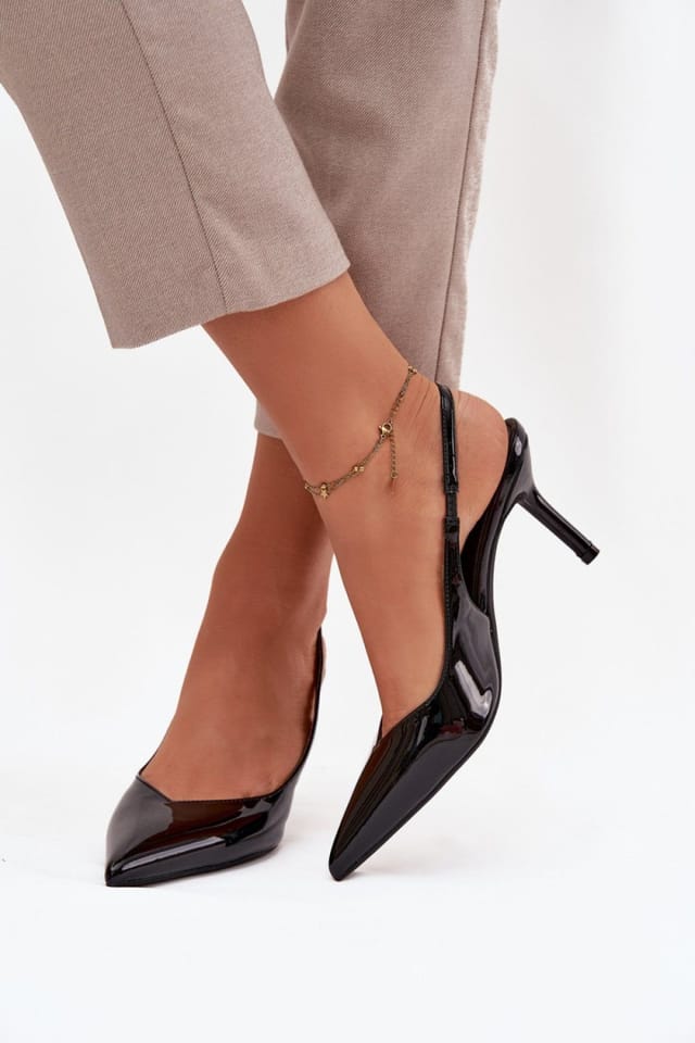 Love Lace Love Lace Women's Elegant Pointed Toe High Heel Pumps with Slim Stiletto Design in Black - 3