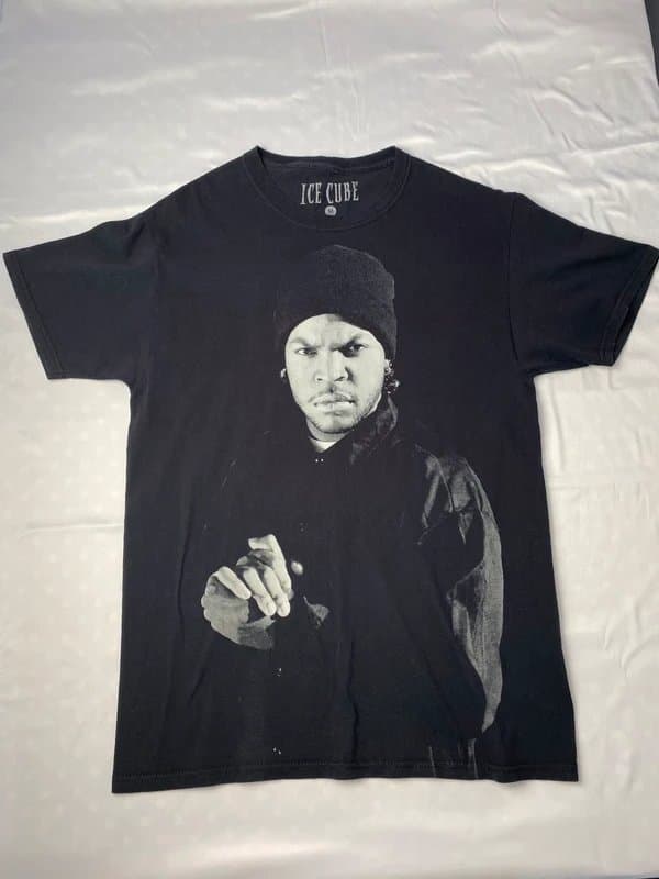 Ice Cube Ice Cube Graphic T-Shirt Size Medium Black Licensed Rap Hip Hop Tee