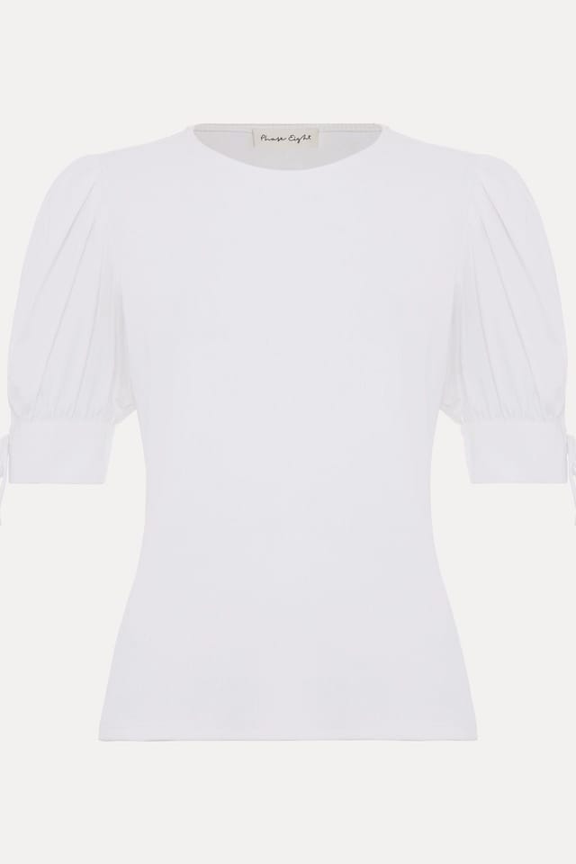 Phase Eight Phase Eight Women's Luella Woven Sleeve Top in White - 2
