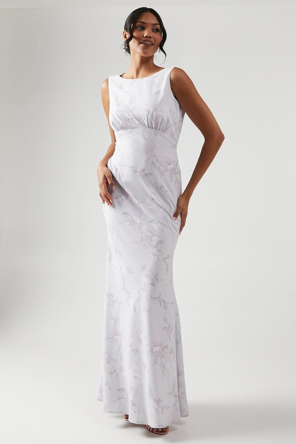 Coast Coast Women's Printed Cowl Back Bridesmaid Dress in Lilac Haze