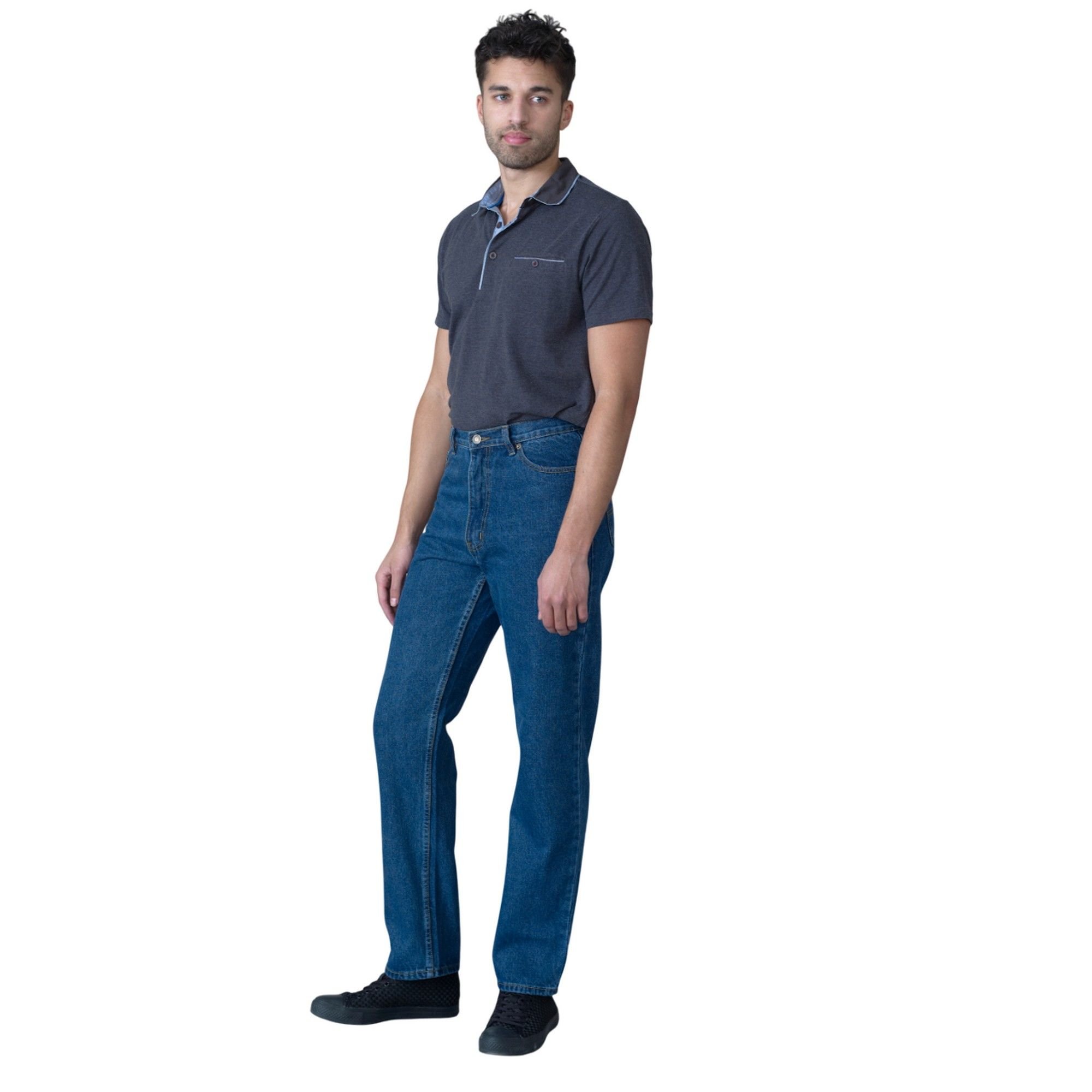 Duke Clothing Duke Clothing Men's Rockford Comfort Fit Jeans in Light Stone - 3