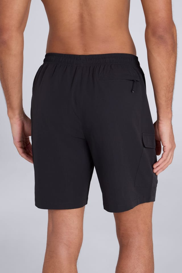 Animal Animal Men's 'Dockside' Lightweight Elastic Waistband Pockets Beach Swim Shorts in Black - 3