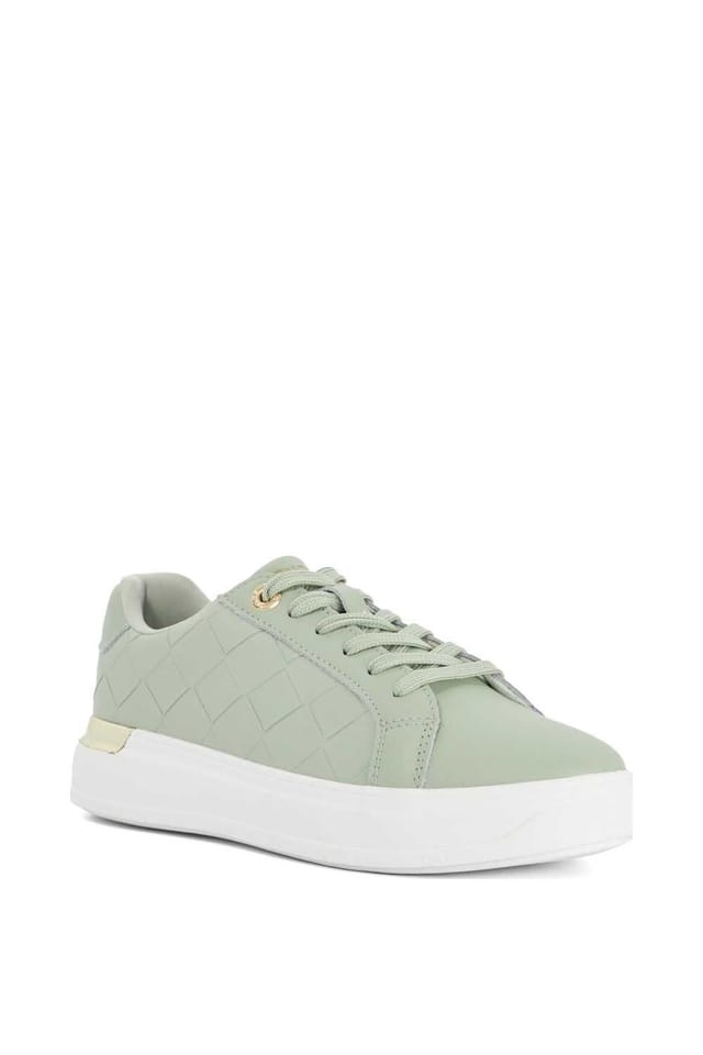 Dune London Dune London Women's 'Eave' Leather Trainers in Green - 2
