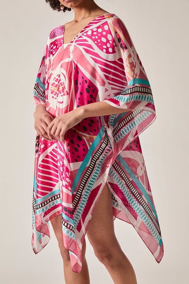 James Lakeland James Lakeland Women's Pink Petal Mosaic Kaftan - 3