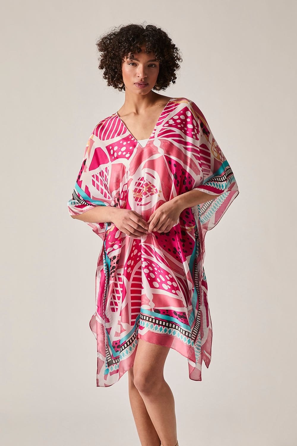 James Lakeland James Lakeland Women's Pink Petal Mosaic Kaftan - 4
