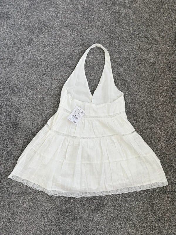 Bershka Lace mini halter summer dress