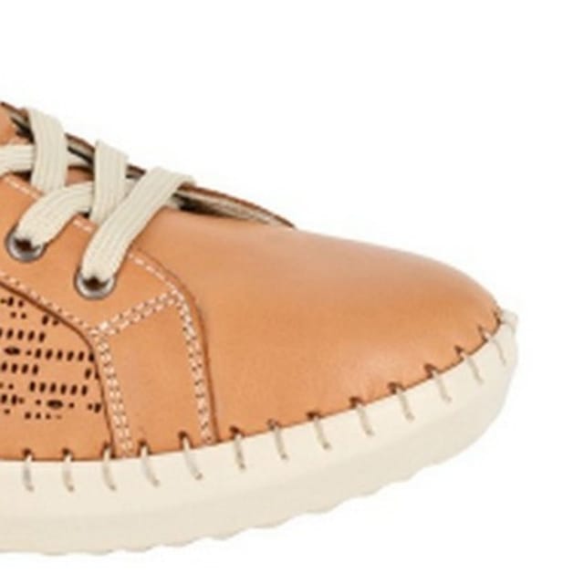 Mod Comfys Mod Comfys Women's Leather Trainers in Tan - 2