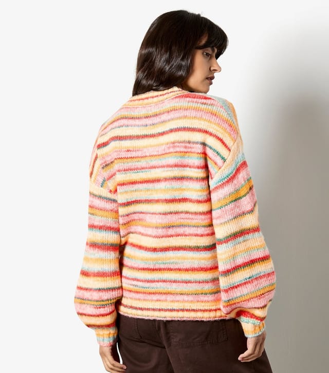 Apricot Women's Multicolour Striped Jumper Apricot New Look - 3