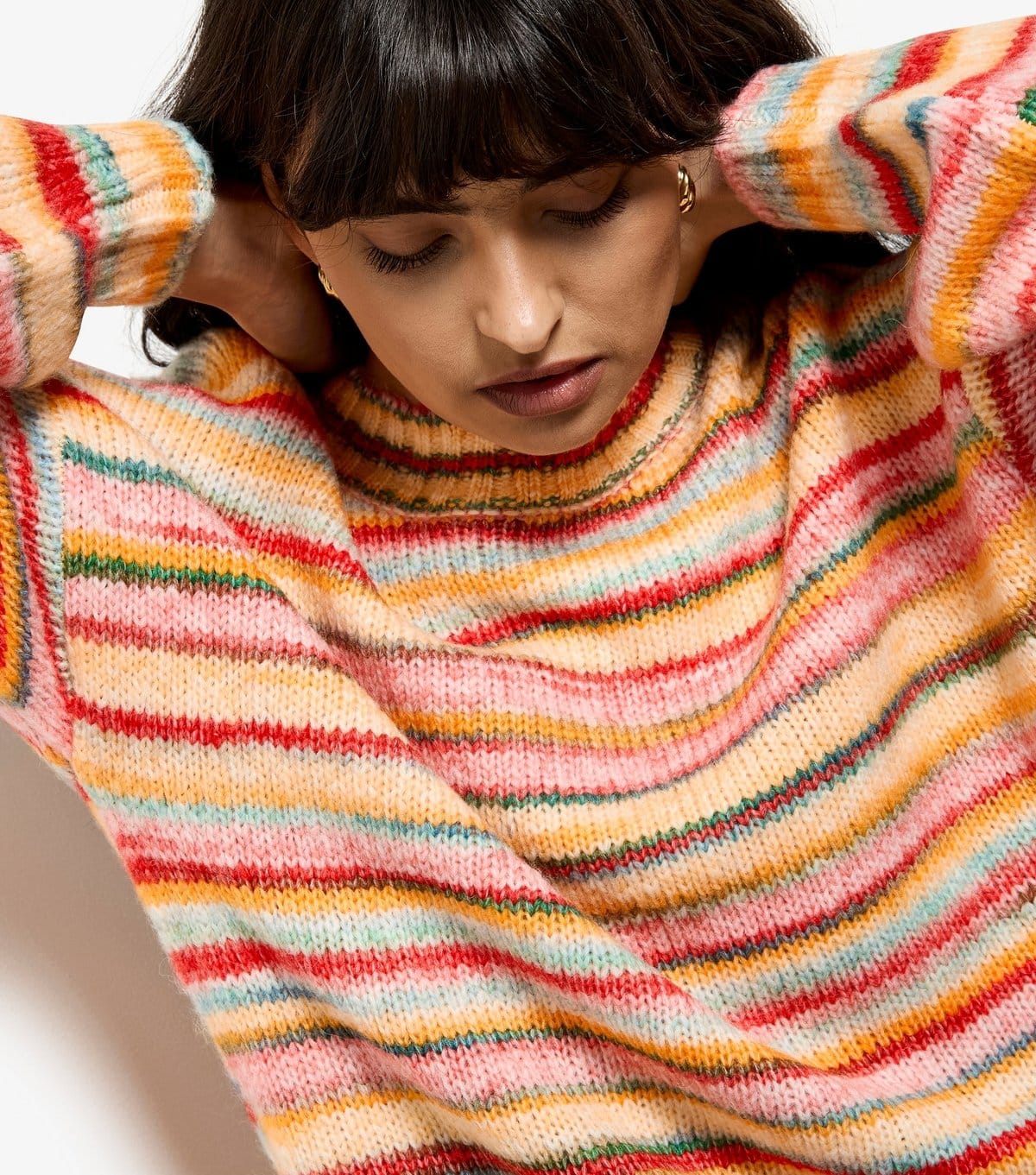 Apricot Women's Multicolour Striped Jumper Apricot New Look - 4