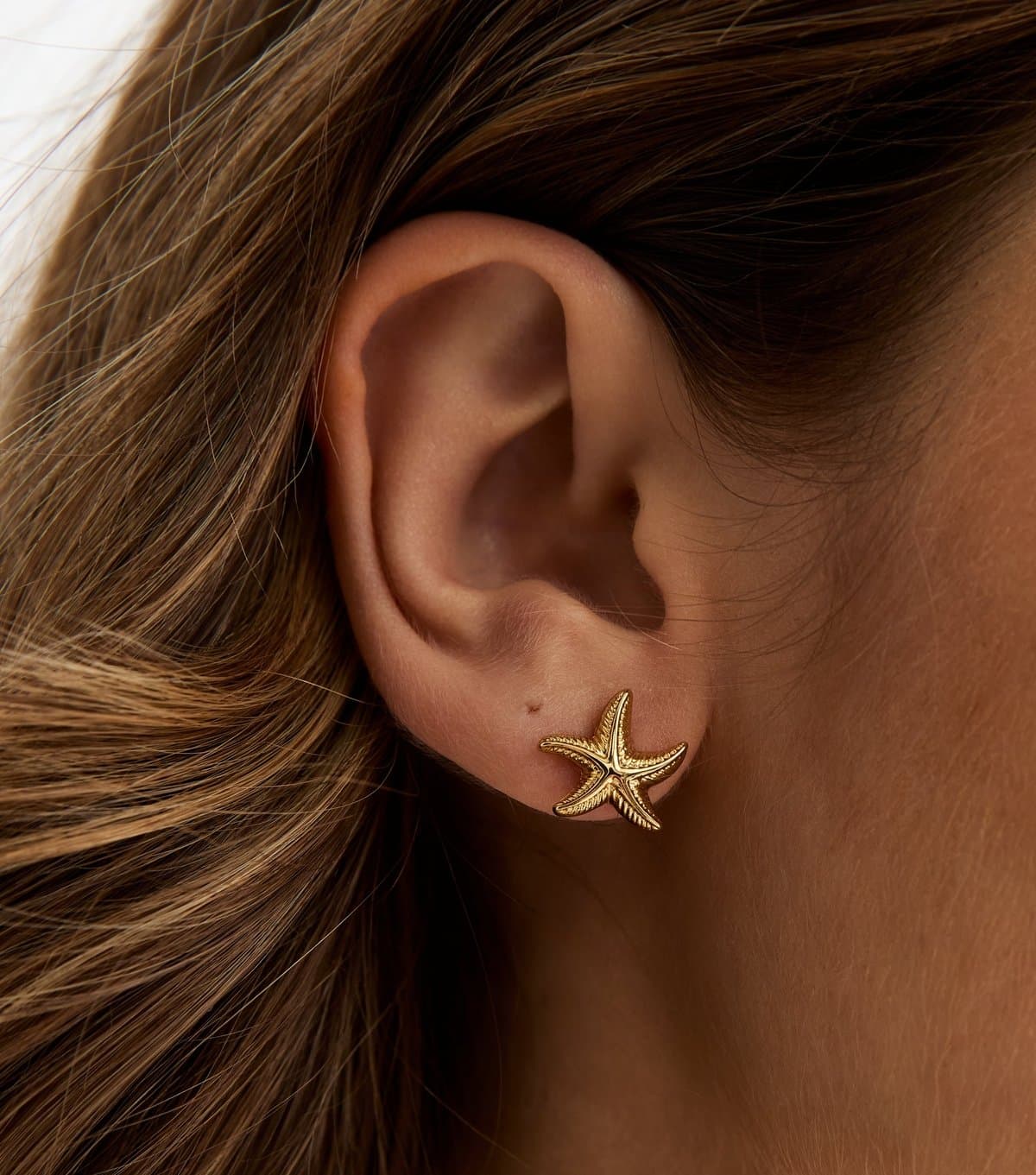 New Look 18ct Gold Plated Plated Starfish Stud Earrings New Look