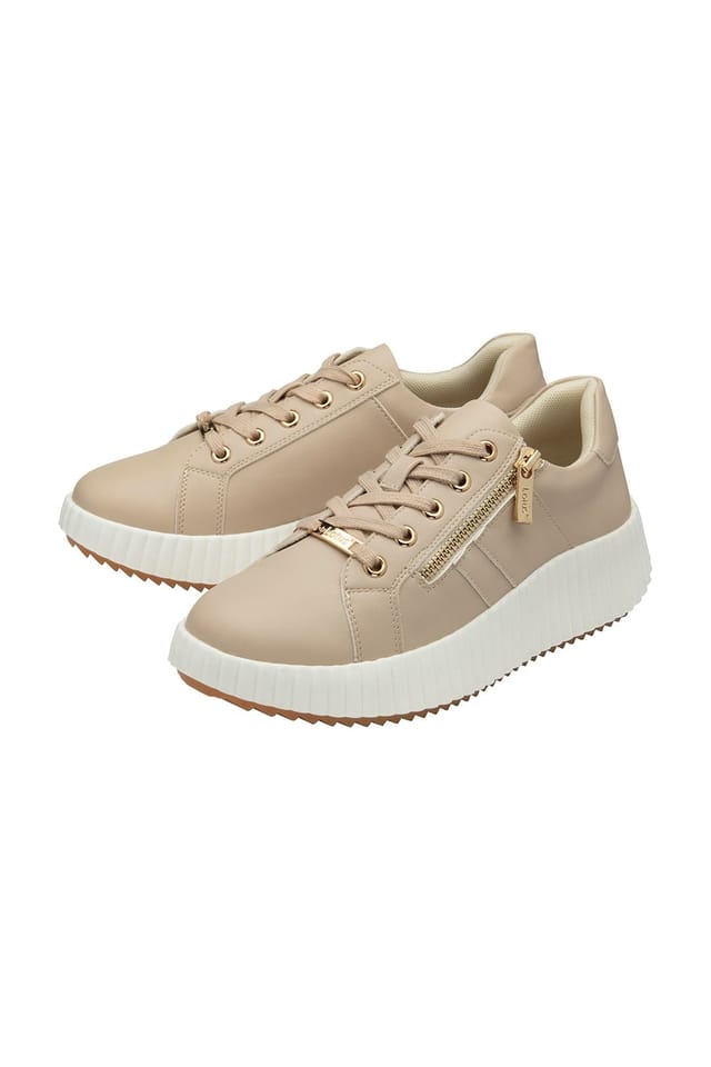 Lotus Lotus Women's 'Kora' Zip-Up Fashion Trainers in Natural - 2